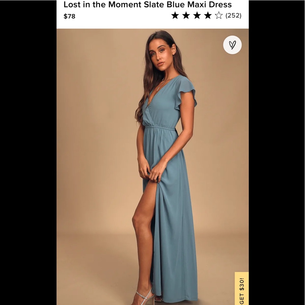 Lulu’s Blue Maxi Wrap Dress